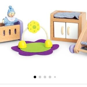 Hape Wooden Doll House Furniture Baby's Room Set Kid's Wooden set